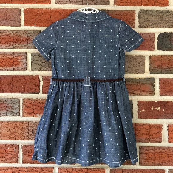 Polka Dot Denim Dress - Picture 2 of 5